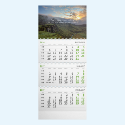 Three Month Wall Calendars