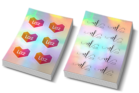 custom printing services for Holographic Sticker Sheets