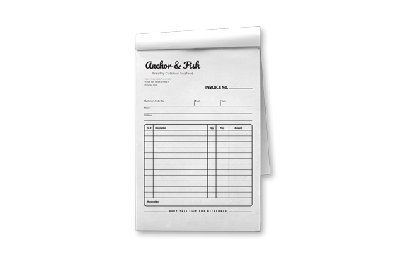 custom printing services for Bill Books