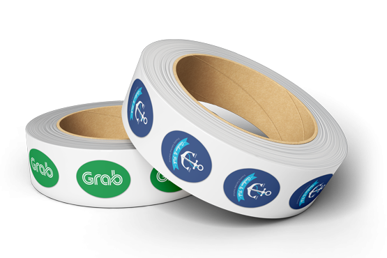 custom printing services for Oval Sticker Roll