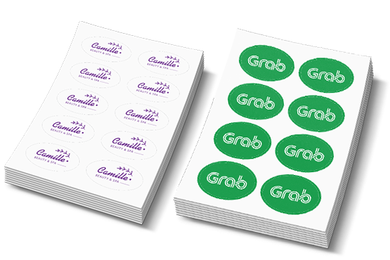 custom printing services for Oval Sticker Sheets