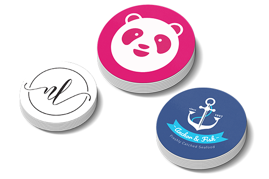 custom printing services for Round Shape Die Cut Stickers
