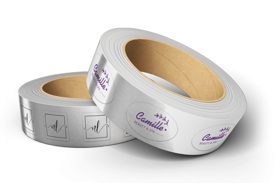 custom printing services for Silver Sticker Roll