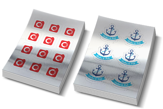 custom printing services for Silver Sticker Sheets