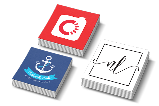 custom printing services for Square Shape Die Cut Stickers