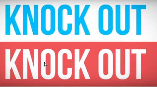 What Knocking out basically looks like for that same artwork What Knocking out basically looks like for that same artwork