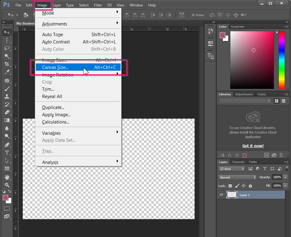 Check the dimension of your canvas Check the dimension of your canvas