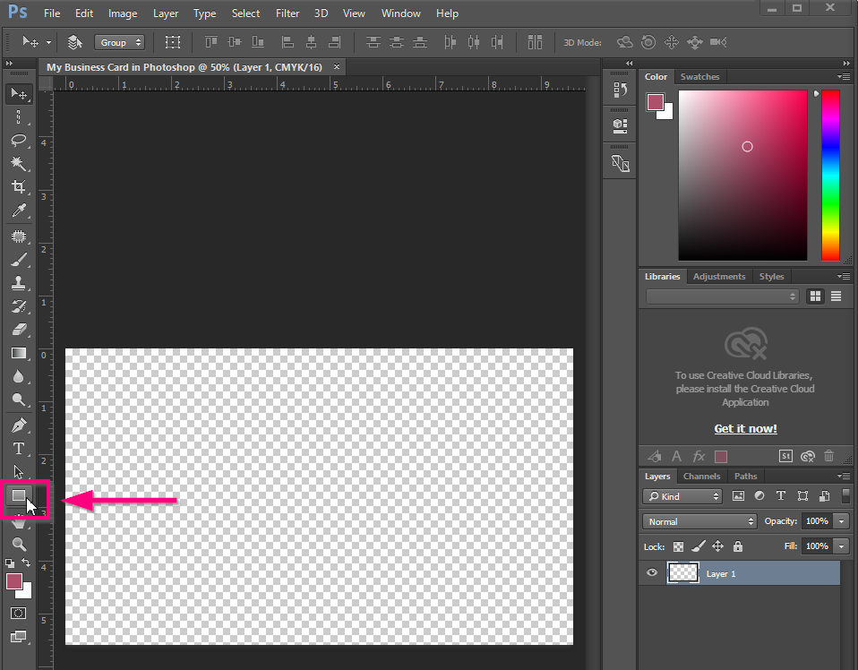 Use the Rectangle Tool to create a rectangle Use the Rectangle Tool to create a rectangle