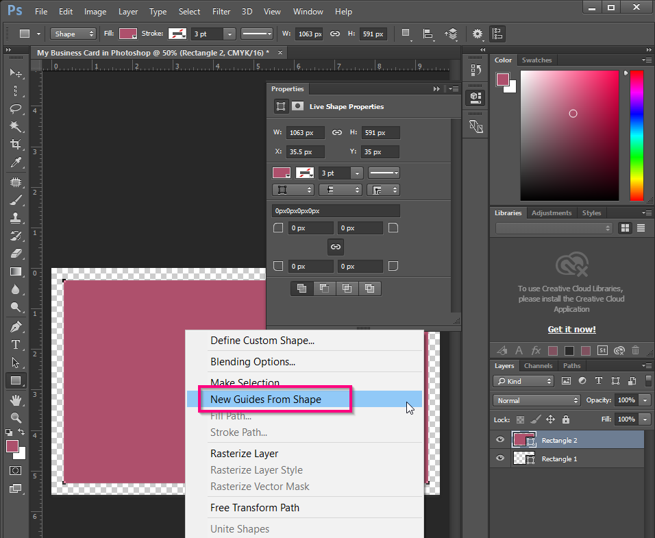 Creating printing guides from shapes. Creating printing guides from shapes.