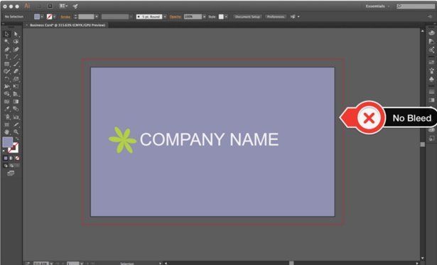 Without bleed, important information can get cut off