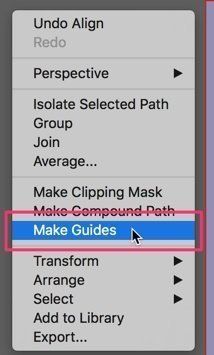 Right click anywhere and select Make Guides