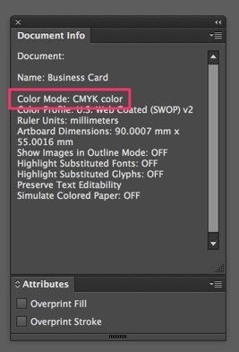 Open Document Info to verify if artwork is set to CMYK